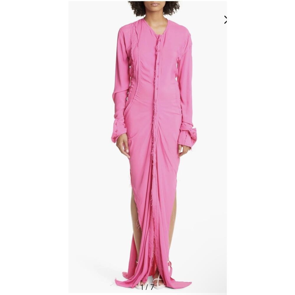 TALIA BYRE Button-up woven maxi dress